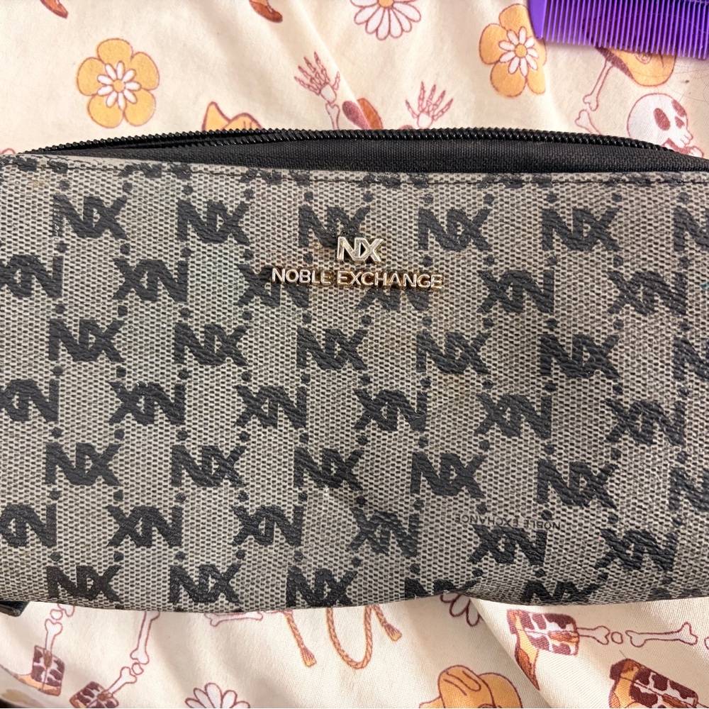 Noble Exchange Gray Monogram Clutch